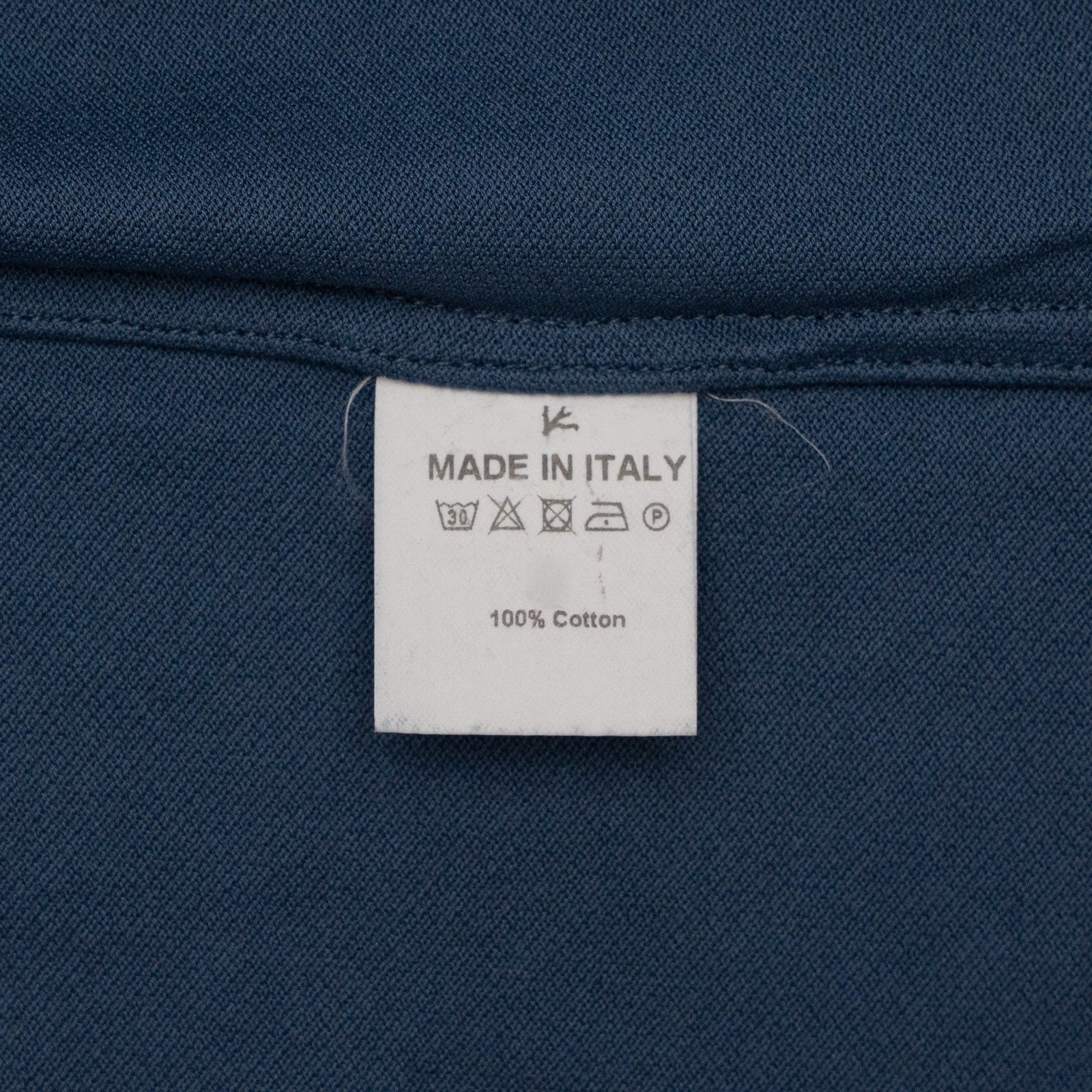 575$ ISAIA NAPOLI Garment Dyed Cotton Piquet Short Sleeve Polo Blue