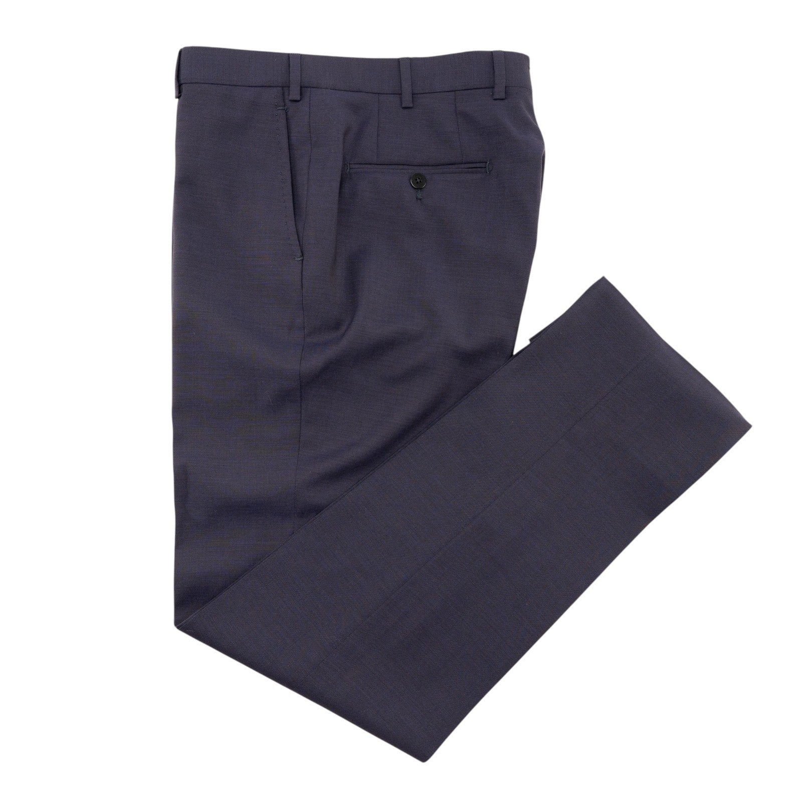 1550$ ISAIA Tapered Dress Pant Fine Wool Mohair Blue Indigo 32 US / 48 EU 7R