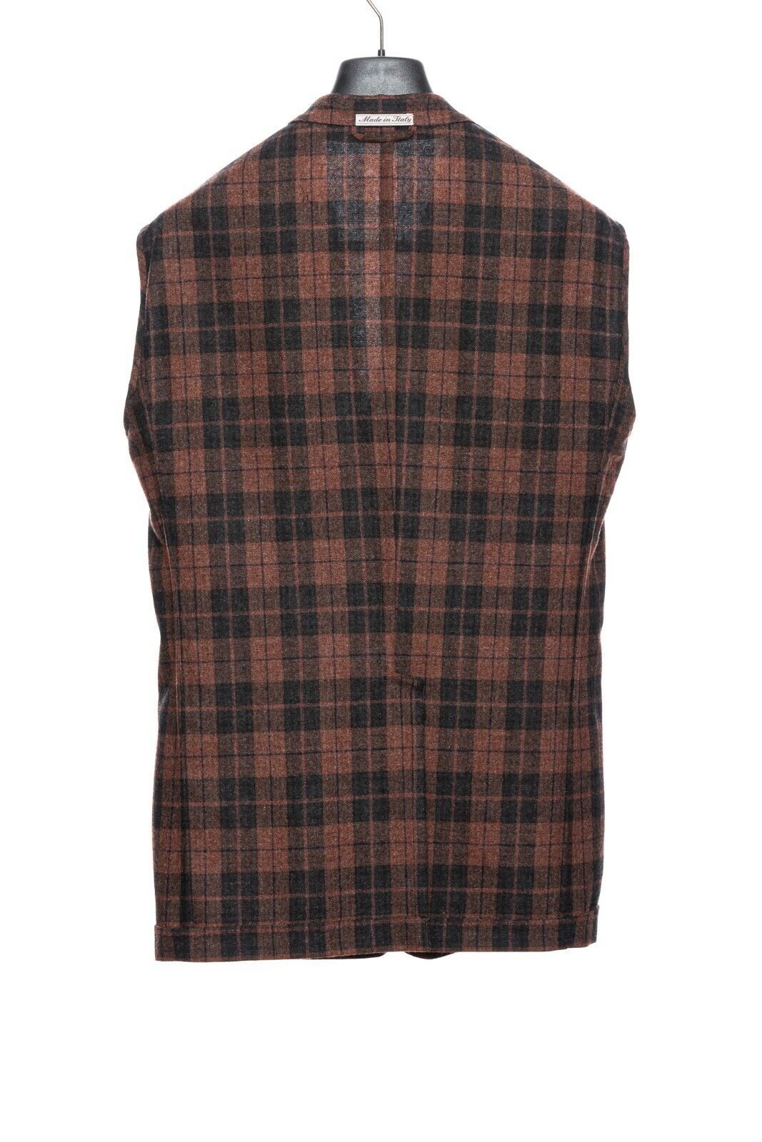 $1799 BELVEST Rust Wool Cashmere Check Jacket 40 US / 50 EU Drop 8R  F/W 2018