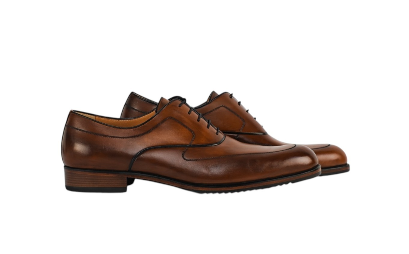 1100$ TESTONI Black Label Oxford Shoes Calf Caramel Shaded 8 UK / 9 US / 42 IT