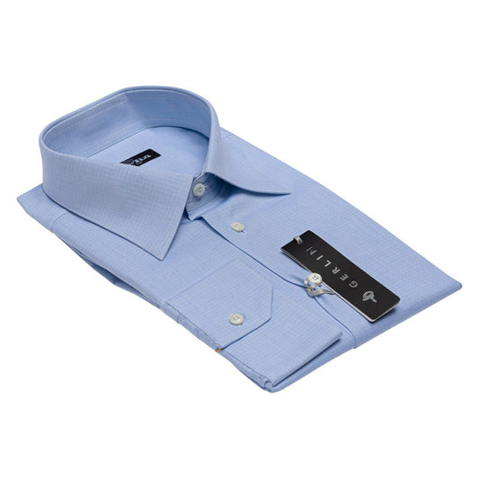 690$ LUXURY GERLIN Shirt Checks Blue T.Mason Cotton 16 - 41 2F BIJAN