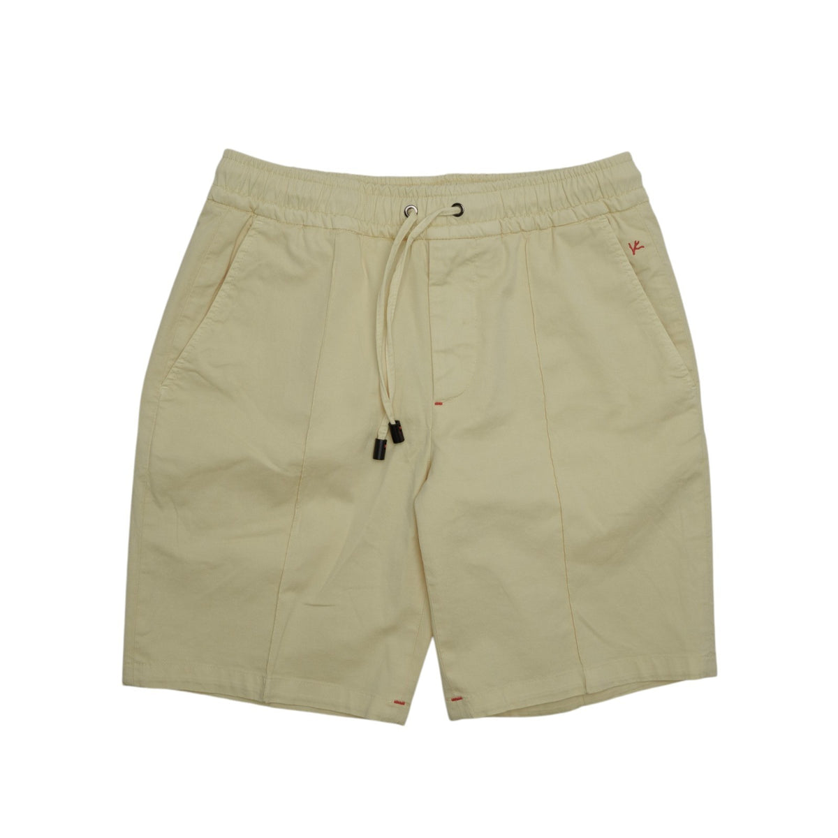 840$ ISAIA "Comfort" Yellow Drawstring Short Pant Cotton Stretch 30 US / 46 EU