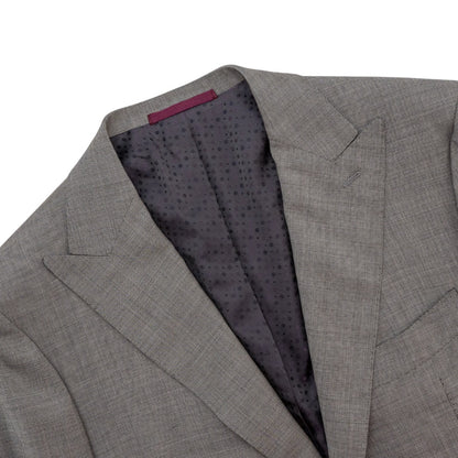 $2700 SARTORIA PARTENOPEA Total Hand-Sewn Suit Wool 140's Gray Houndstooth