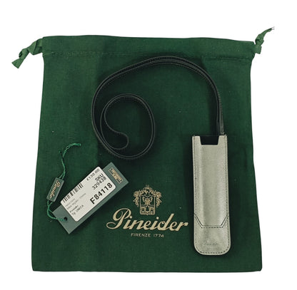 150$ PINEIDER FIRENZE 1774 "Metro Smooth" Pen Holder Calf Laminated Silver
