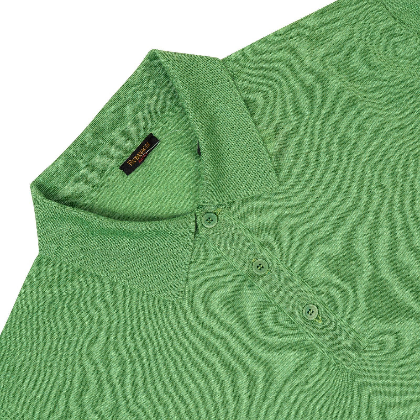 820$ RUBINACCI NAPOLI Green Polo Sweater Ultra Soft 100% Cashmere  40 US / 50 EU