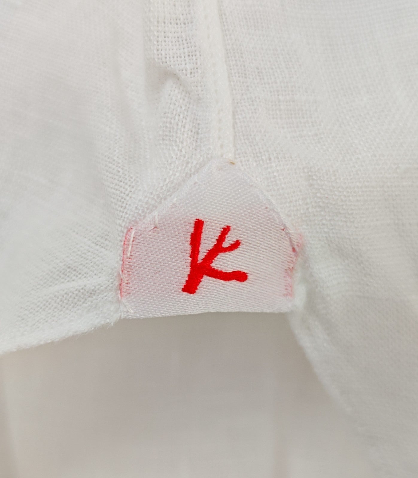 775$ ISAIA NAPOLI "Mix" White Solid Dress Shirt Hand-Sewn 100% Linen