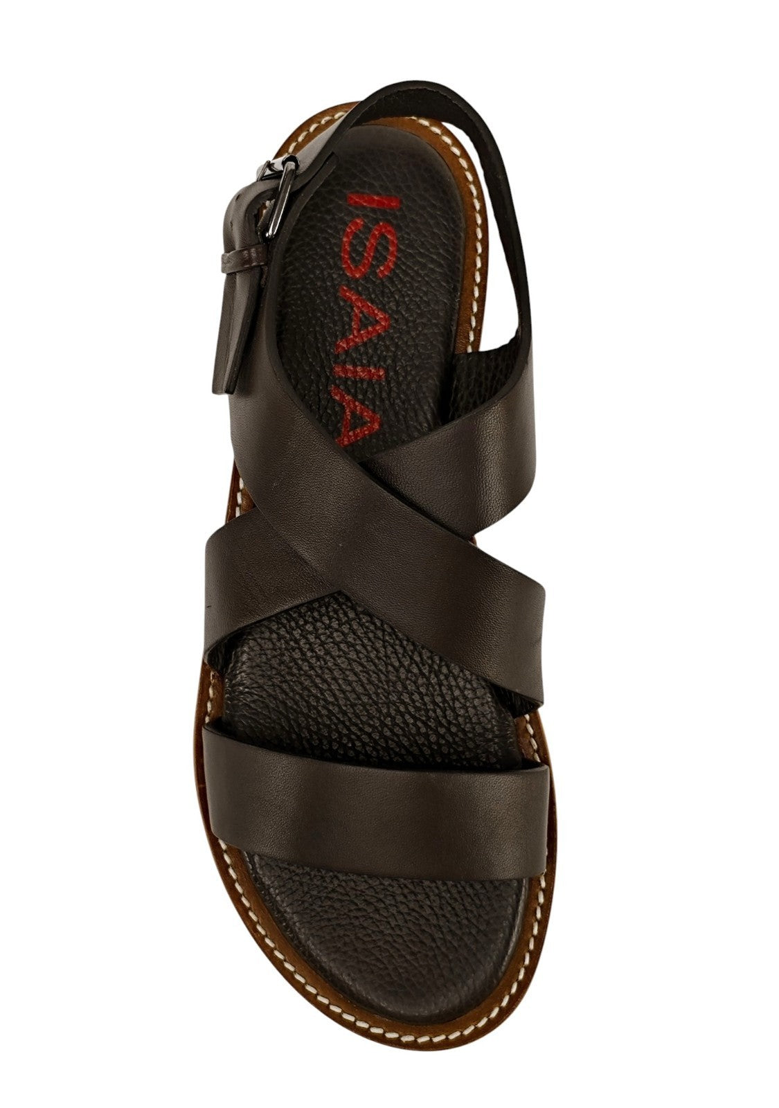1100$ ISAIA NAPOLI Sandal Shoes Crossover Leather Handmade 8 UK - 9 US - 42 IT