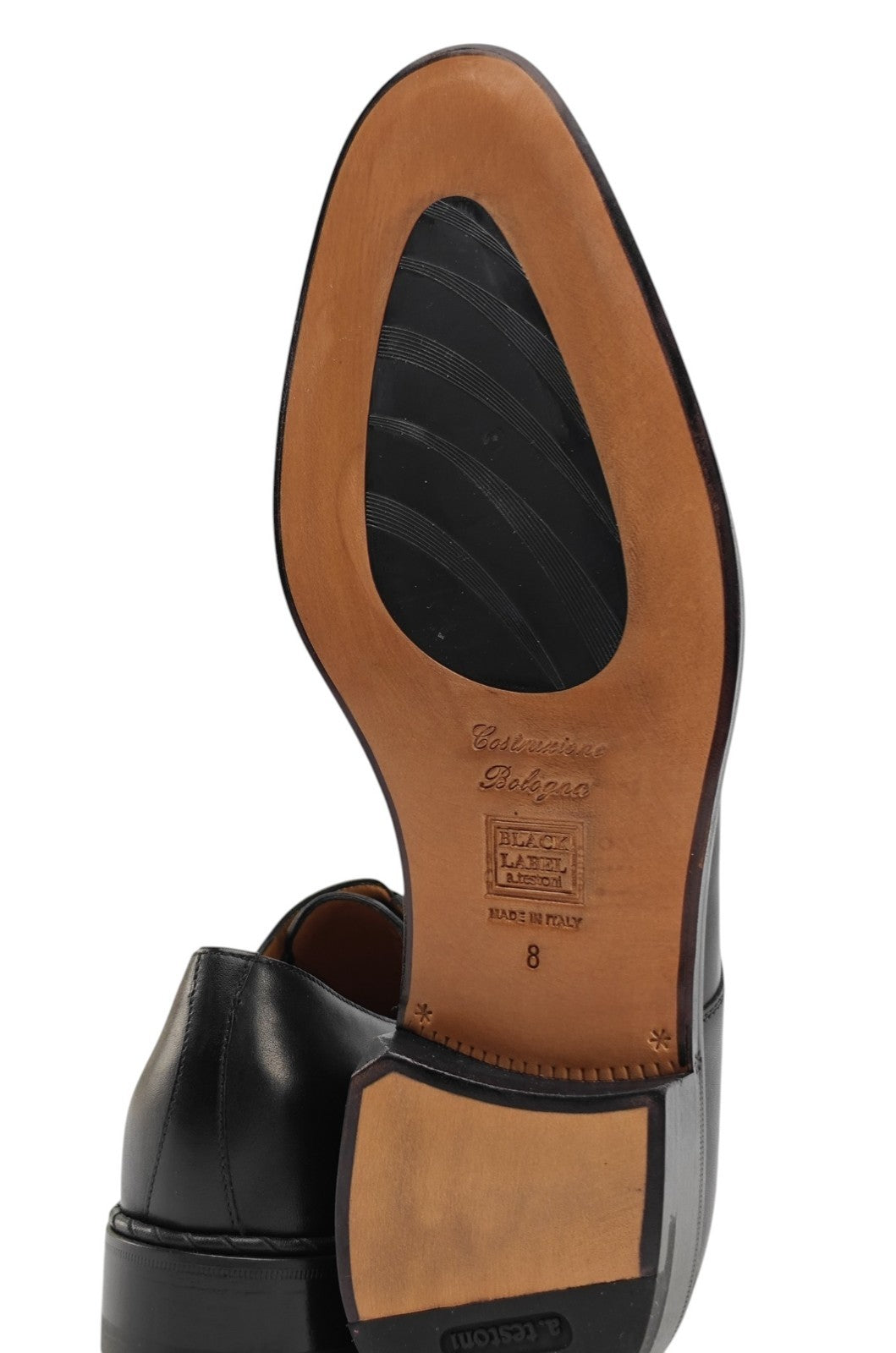 1250$ TESTONI Bolognese Construction Derby Shoes Calf Black 8 UK / 9 US / 42 IT