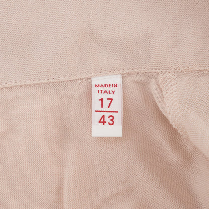 715$ ISAIA NAPOLI Casual Shirt Jersey Cotton Hand-Sewn Antique Pink  17 - 43