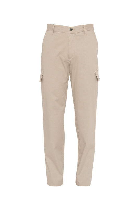 850$ ISAIA NAPOLI Beige Sartorial Cargo Pant Trouser Tapered Cotton