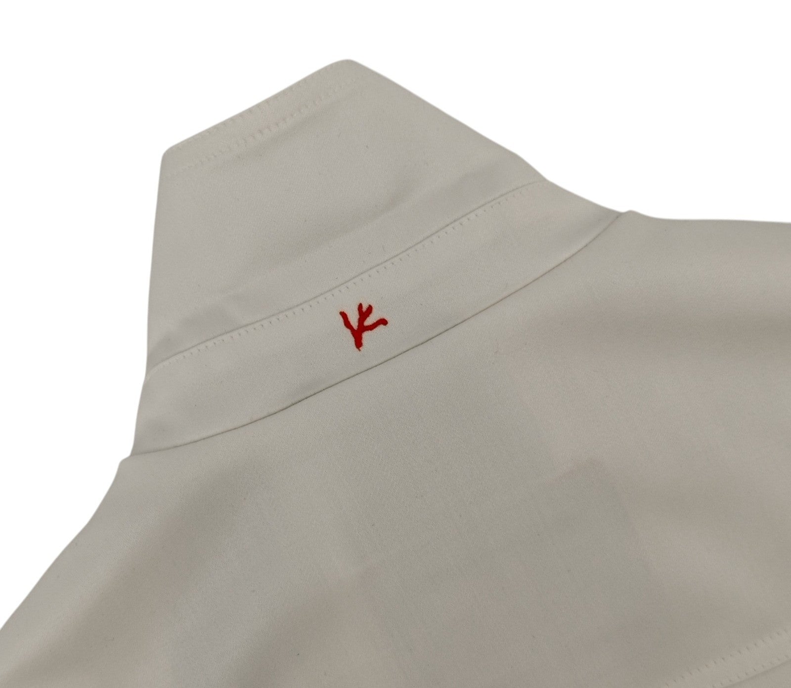$3450 ISAIA NAPOLI ivory Collared Zip Trucker Jacket Wool 36 US / 46 EU