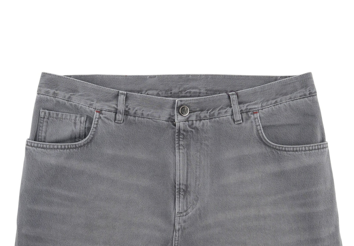 795$ ISAIA "SpaccanapolI" Gray Denim Jeans 5 Pocket Pant Cotton 38 US/54 EU