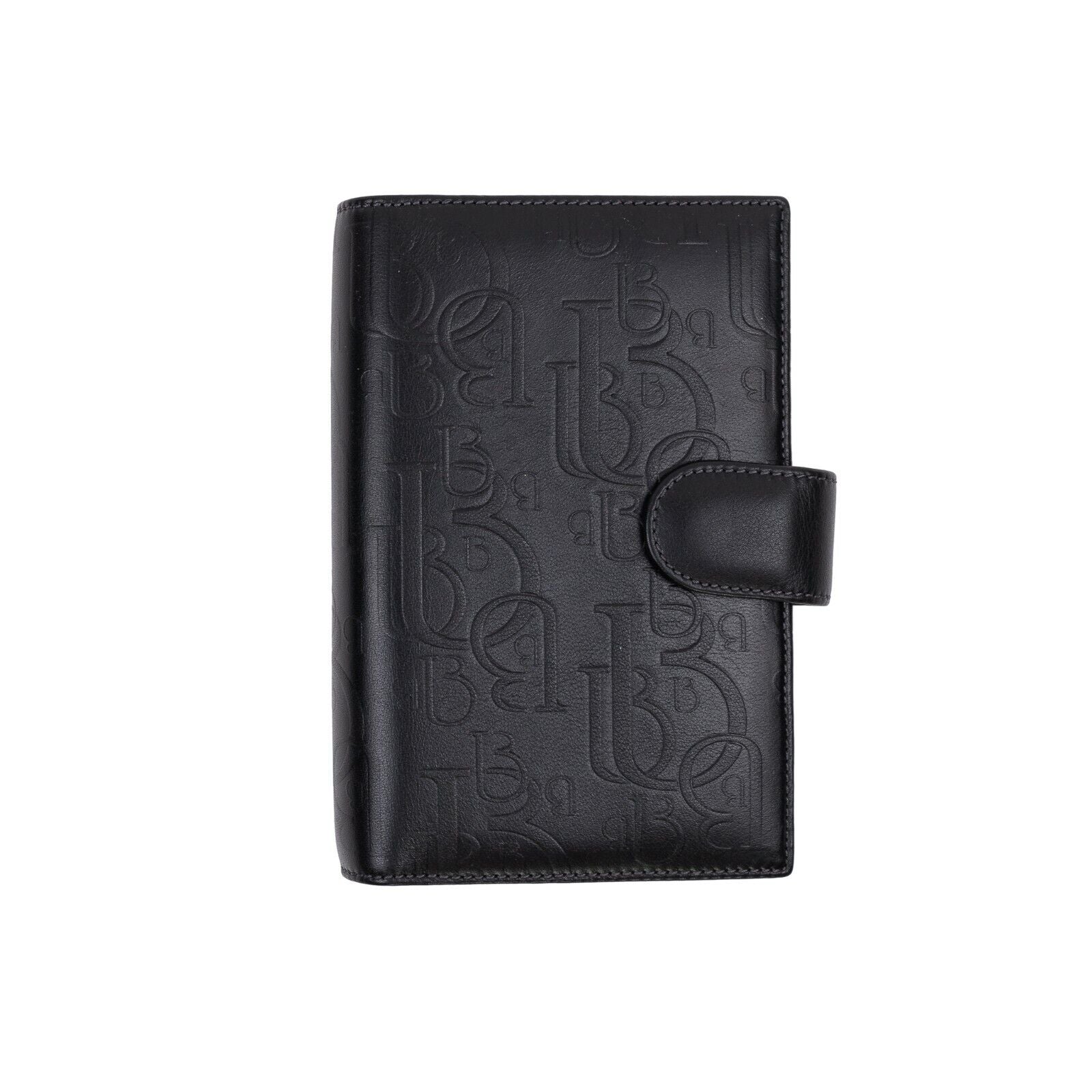 $450 UMBERTO BILANCIONI Logo Leather Diaries Notes Organizer Planner Ring Binder
