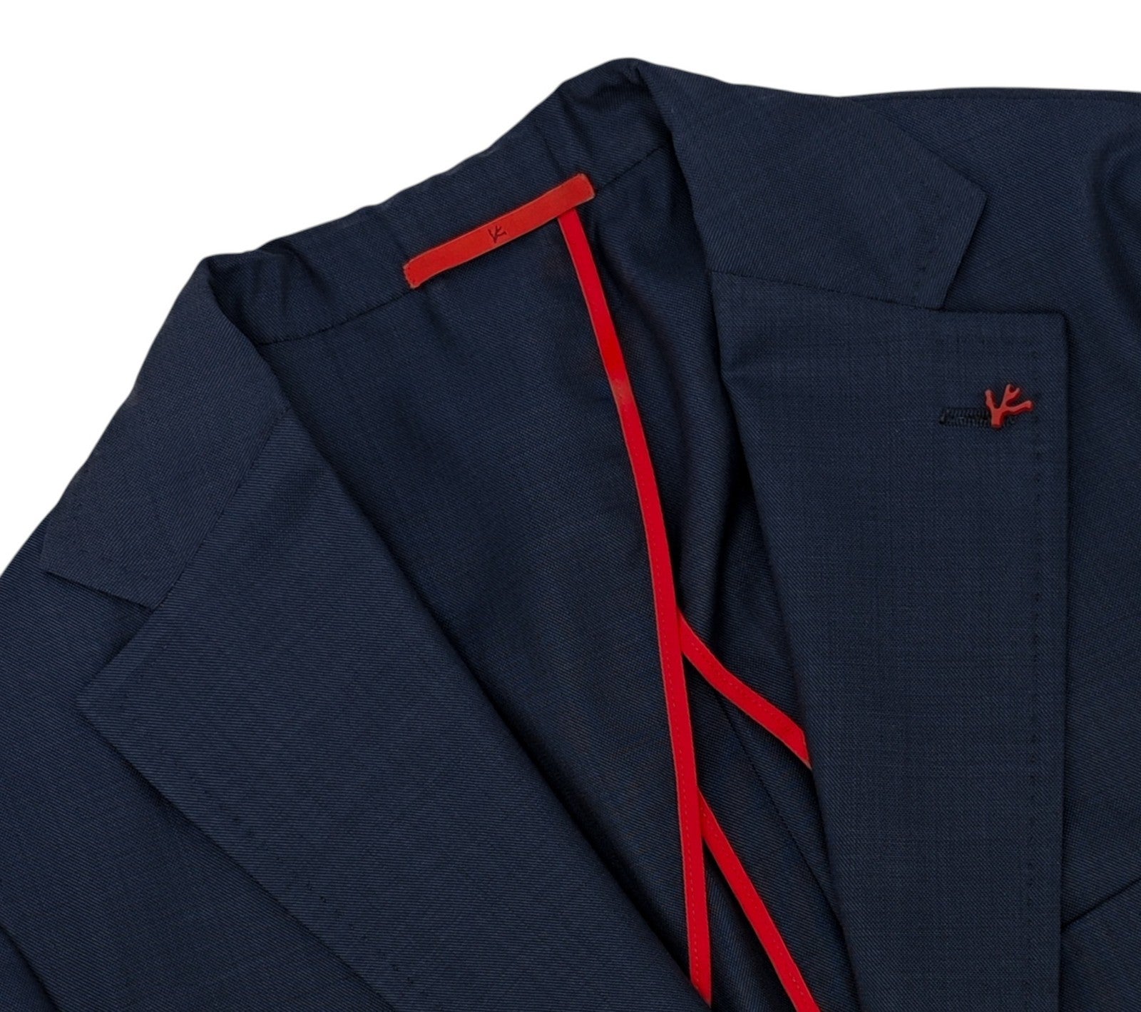 $4250 ISAIA NAPOLI Blue Solid Jacket Sport Coat Fine Cotton 40 US / 50 EU 8R