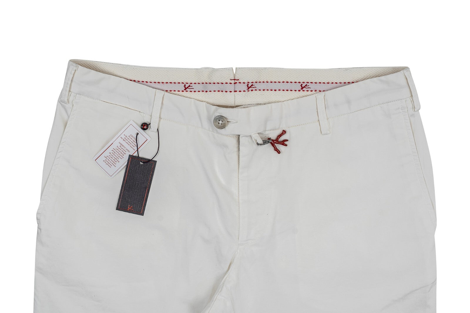 690$ ISAIA NAPOLI White Chino Pant Soft Cotton 36 US / 52 EU Regular