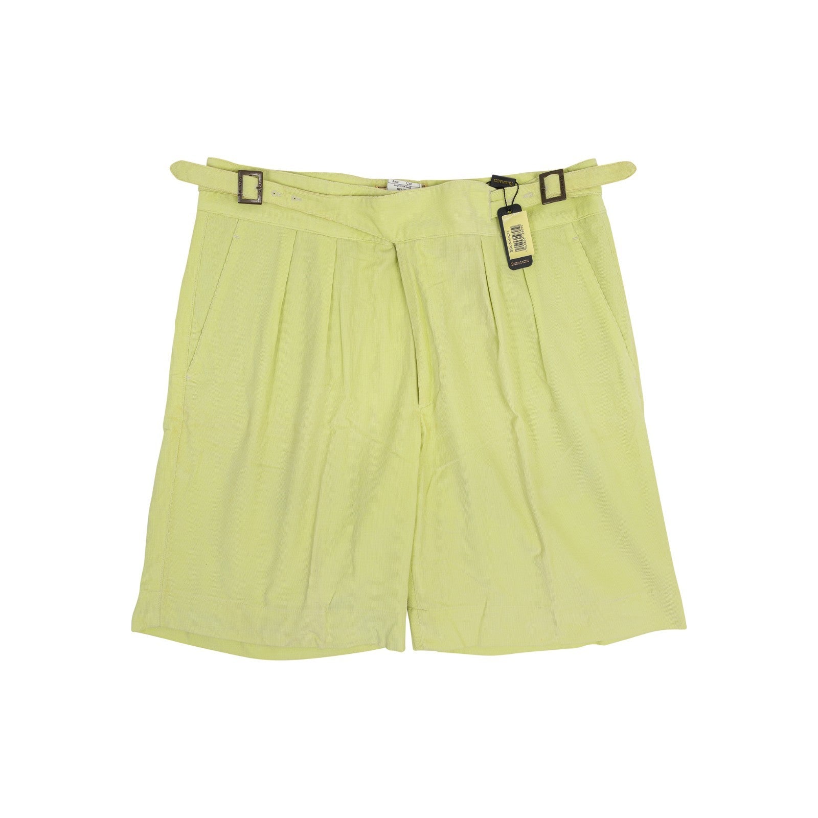550$ RUBINACCI NAPOLI Manny Gurkha Light Green Short Pant Corduroy Cotton