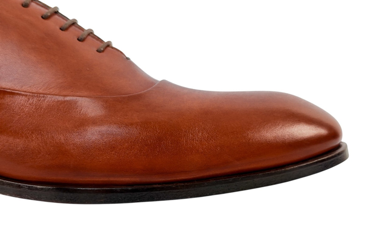 1300$ TESTONI Sant'Eulalia Oxford Shoes BOLOGNESE Calf Rust 8 UK / 9 US / 42 IT