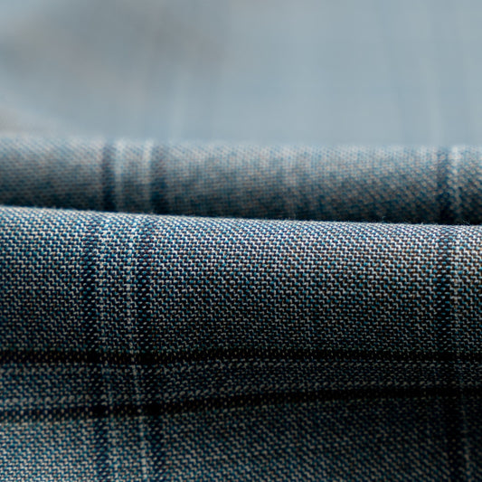 Sartoria DALCUORE NAPOLI Total Hand-Sewn Jacket Sport Coat Wool 130's Dusty Blue
