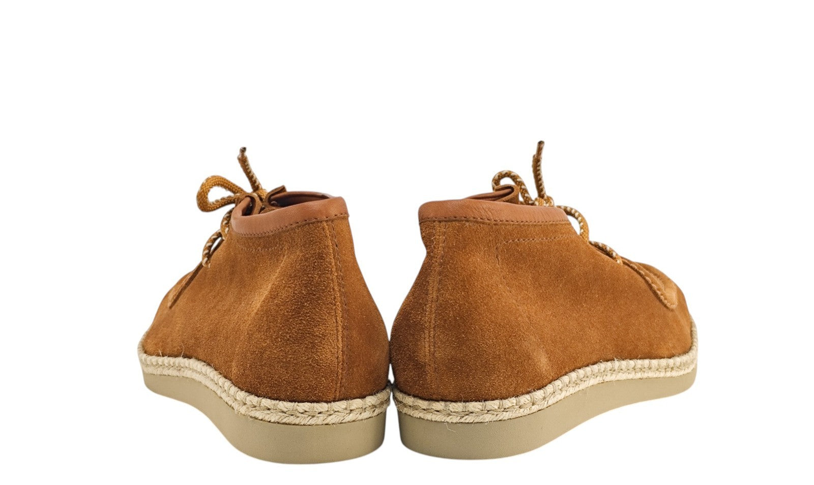 1200$ TESTONI Desert Moc-Toe Boot Buffalo Suede Calf Caramel 8 UK / 9 US / 42 IT