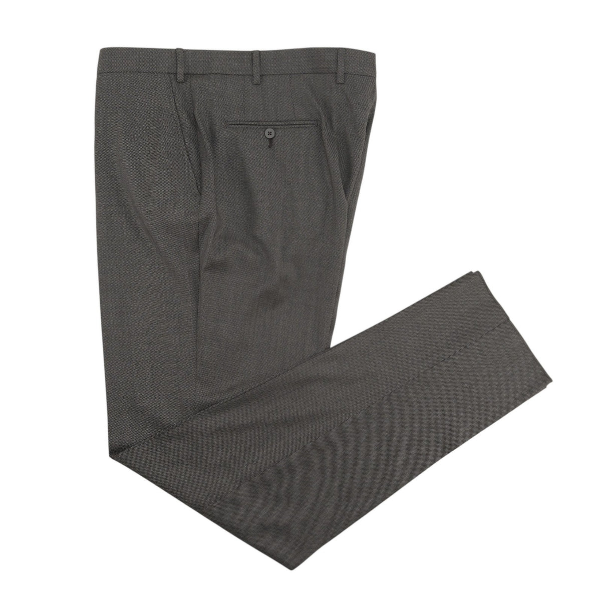 $6850 ISAIA NAPOLI "Capri" Gray Suit Hand-Sewn Fine Wool Birdseye