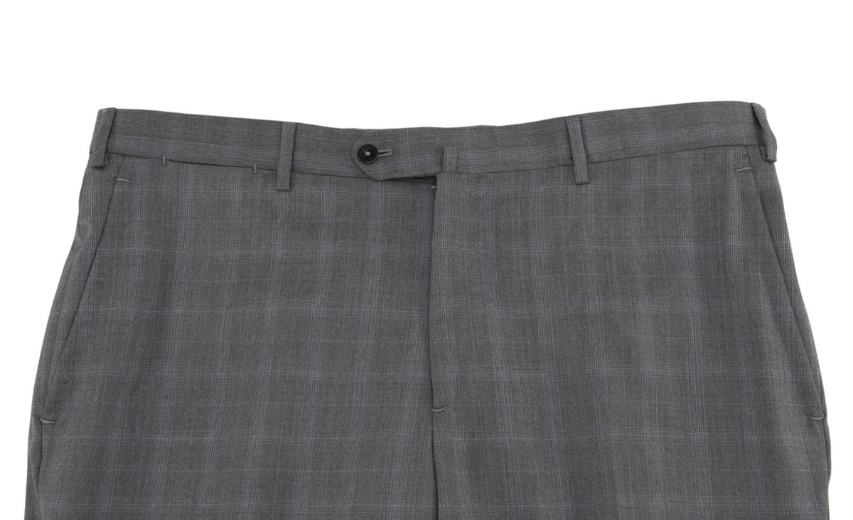 $6700 ISAIA NAPOLI "Capri" Gray Suit Fine Wool Plaids 48 US / 58 EU 8R