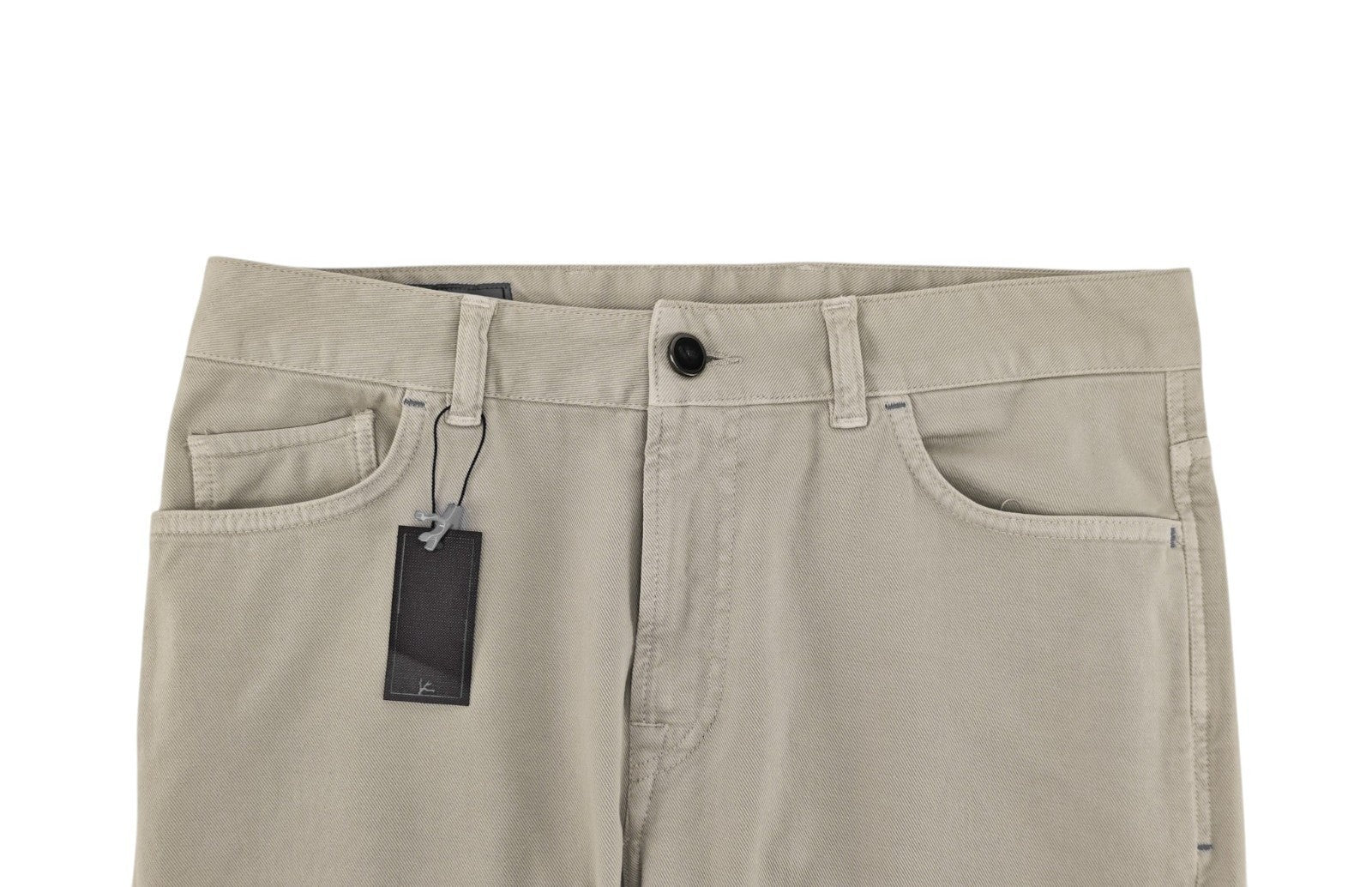 750$ ISAIA NAPOLI Beige 5 Pockets Casual Pant Twill Cotton 34 US / 50 EU R
