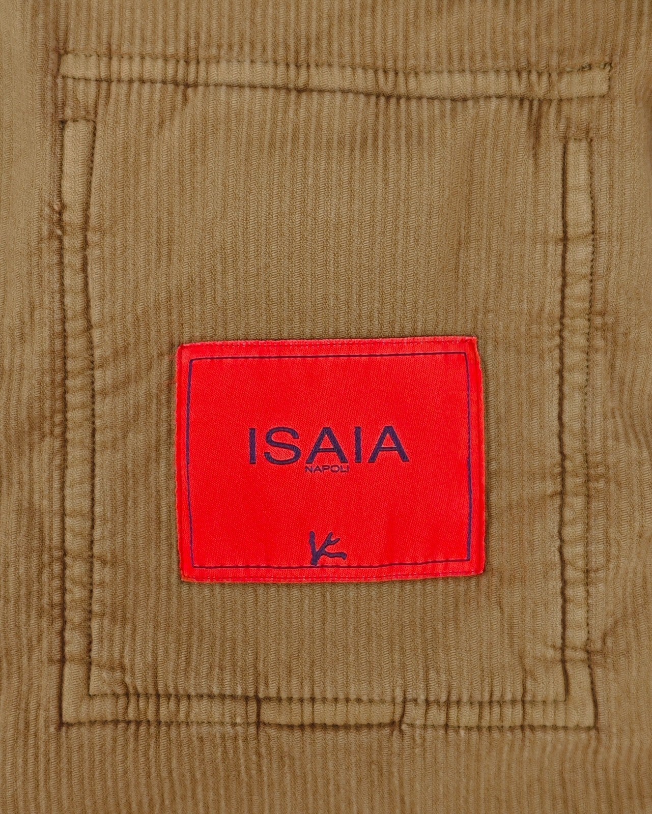 $1200 ISAIA NAPOLI Brown Hand-Sewn Overshirt Jacket Corduroy Cotton Size XL