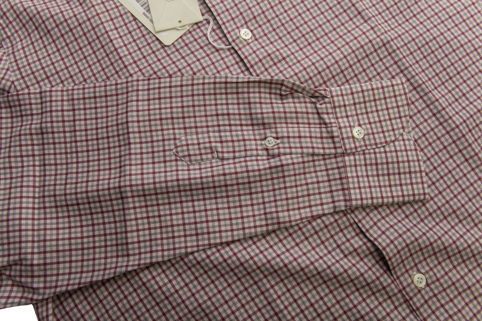 BELVEST by Finamore Napoli Shirt Cashmere / Cotton Checks 16 1/2 - 42 Reg