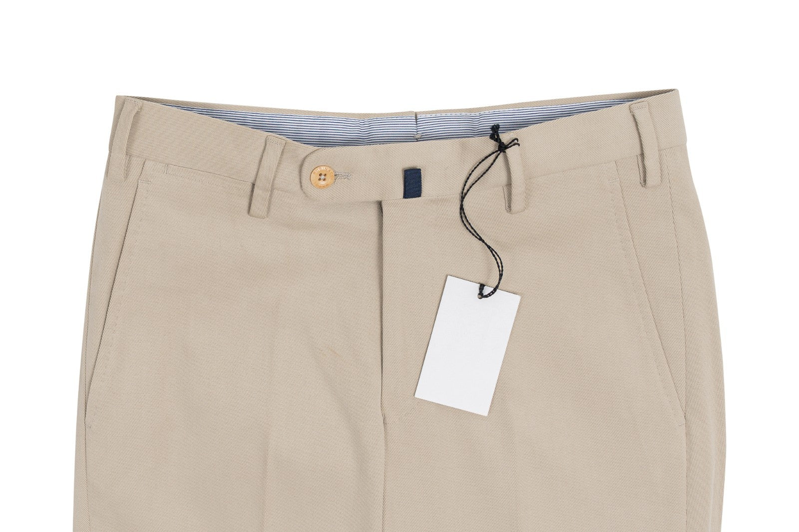 625$ RUBINACCI NAPOLI Beige Trouser Chino Pant Twill Cotton 26 US / 42 EU