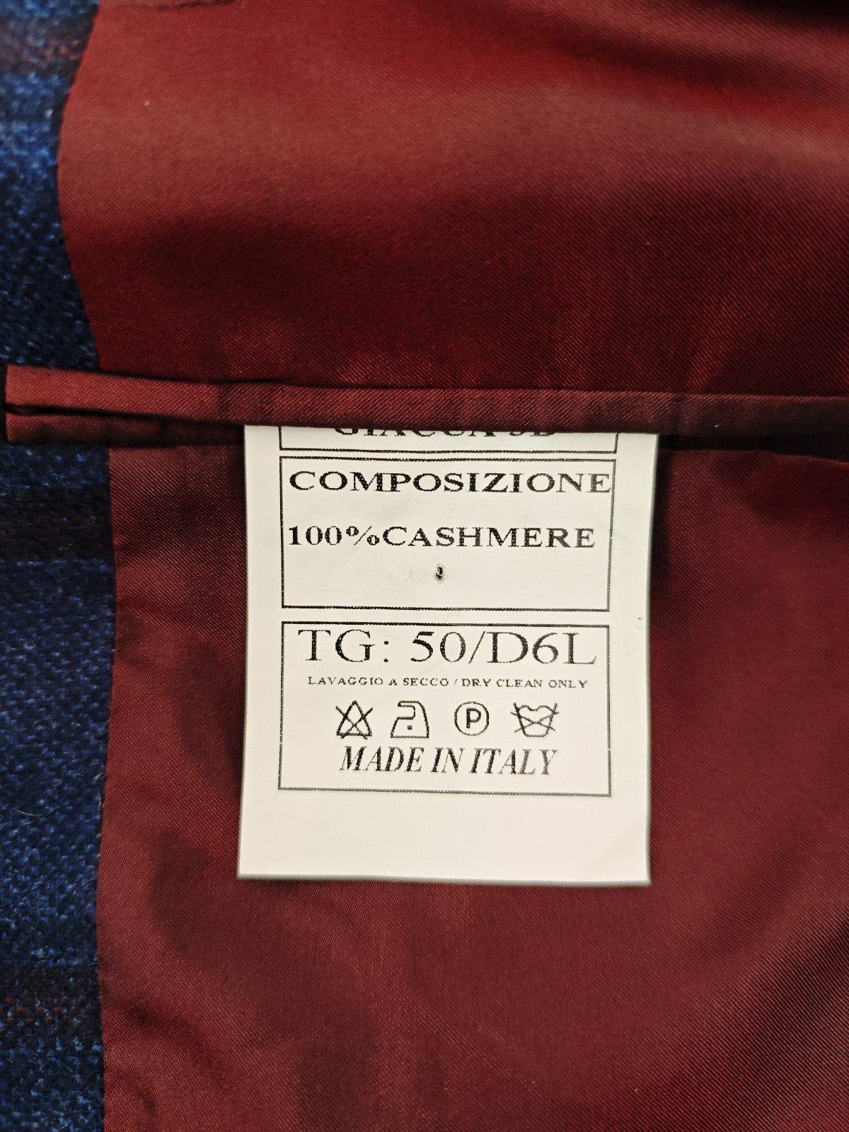 $2200 RUBINACCI NAPOLI Blue Checks Jacket Sport Coat 100% Cashmere