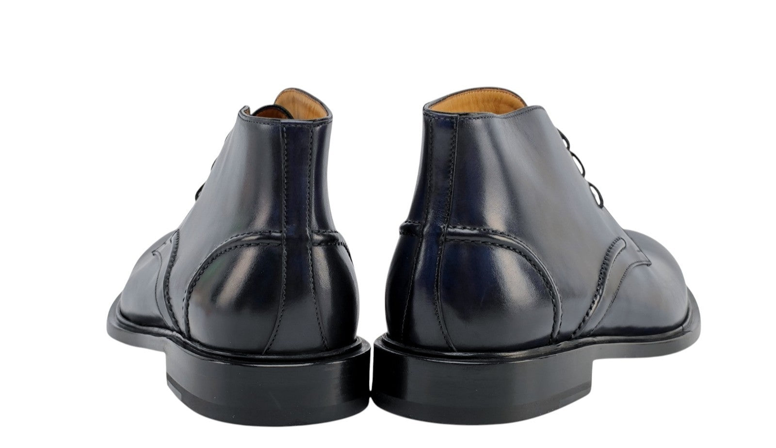 1300$ TESTONI Blue Desert Boot BOLOGNESE Antique Calf  8 UK / 9 US / 42 IT