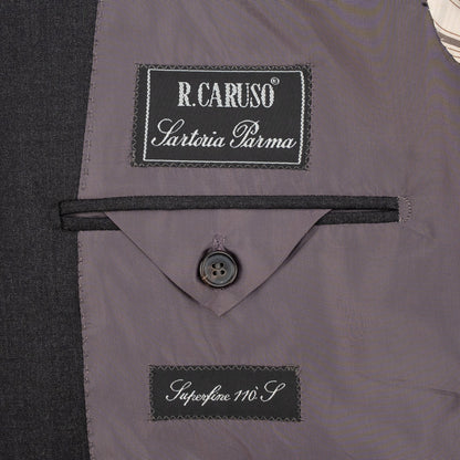 $2400 RAFFAELE CARUSO Dark Gray Suit Superfine Wool 110's 44 US 54 EU