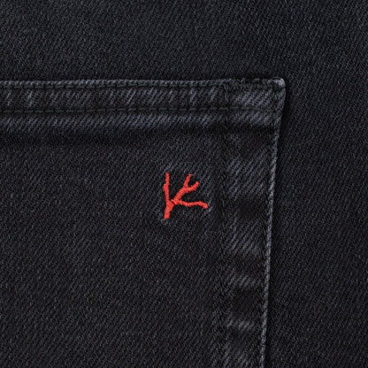795$ ISAIA Black Washed Denim Jeans 5 Pocket Pant Cotton Slim Fit 36 US / 52 EU