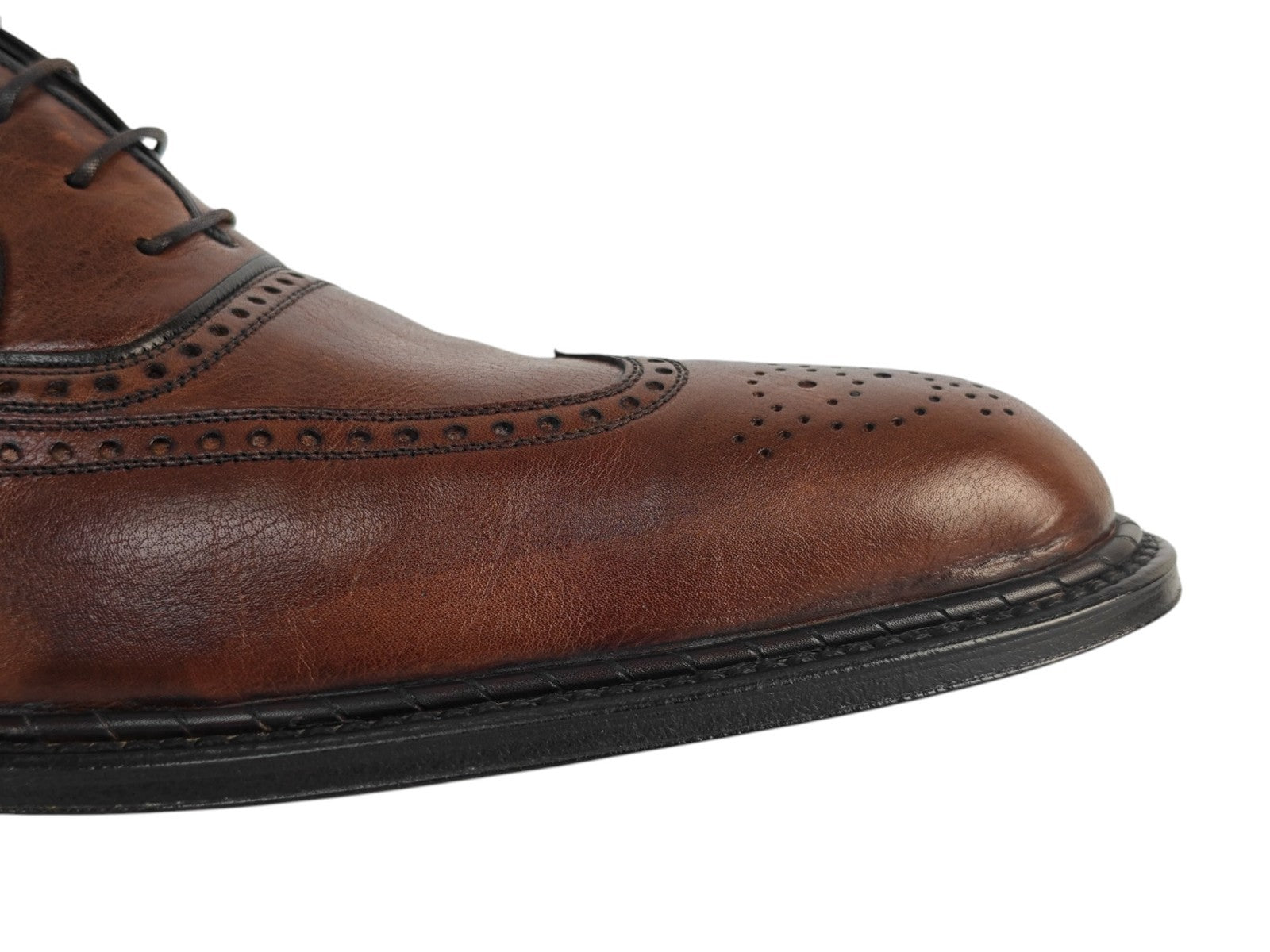 $1550 TESTONI Goodyear Bolognese Oxford Shoes Kangaroo Leather Brown