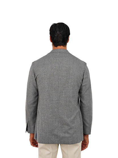 $1870 RUBINACCI NAPOLI Gray 3/2 Roll Jacket Sport Coat Wool 40 US / 50 EU