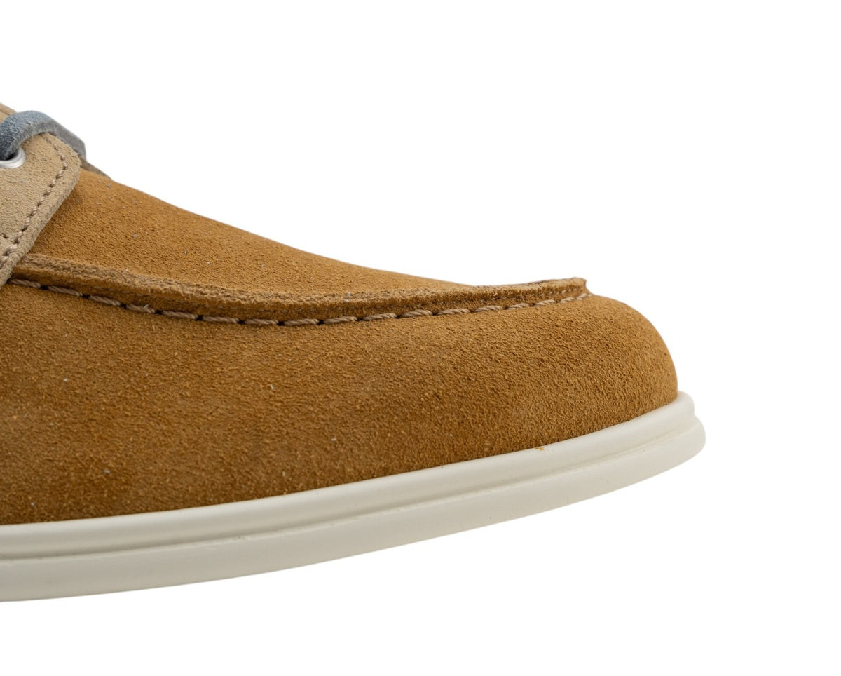 900$ TESTONI "Portofino" Boat Shoes Unlined Suede Brulee 8 UK / 9 US / 42 IT