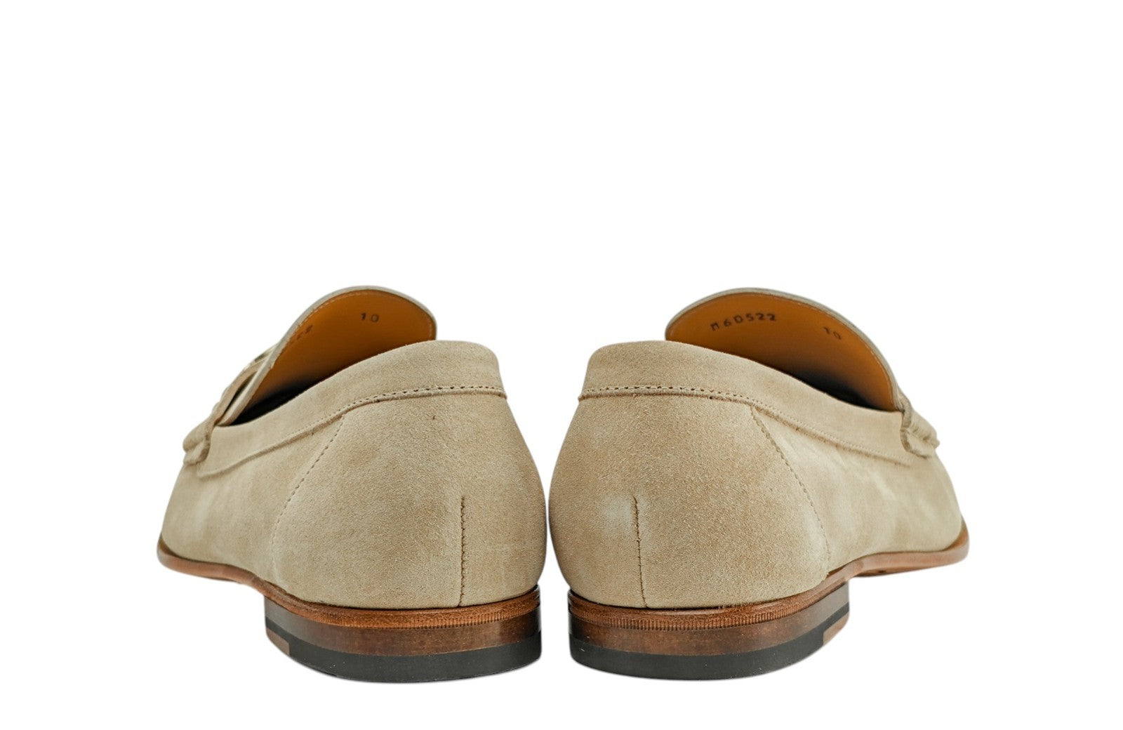 1200$ TESTONI "Bracciano" Unlined Loafer Suede Calf Wheat 10 UK / 11 US / 44 IT