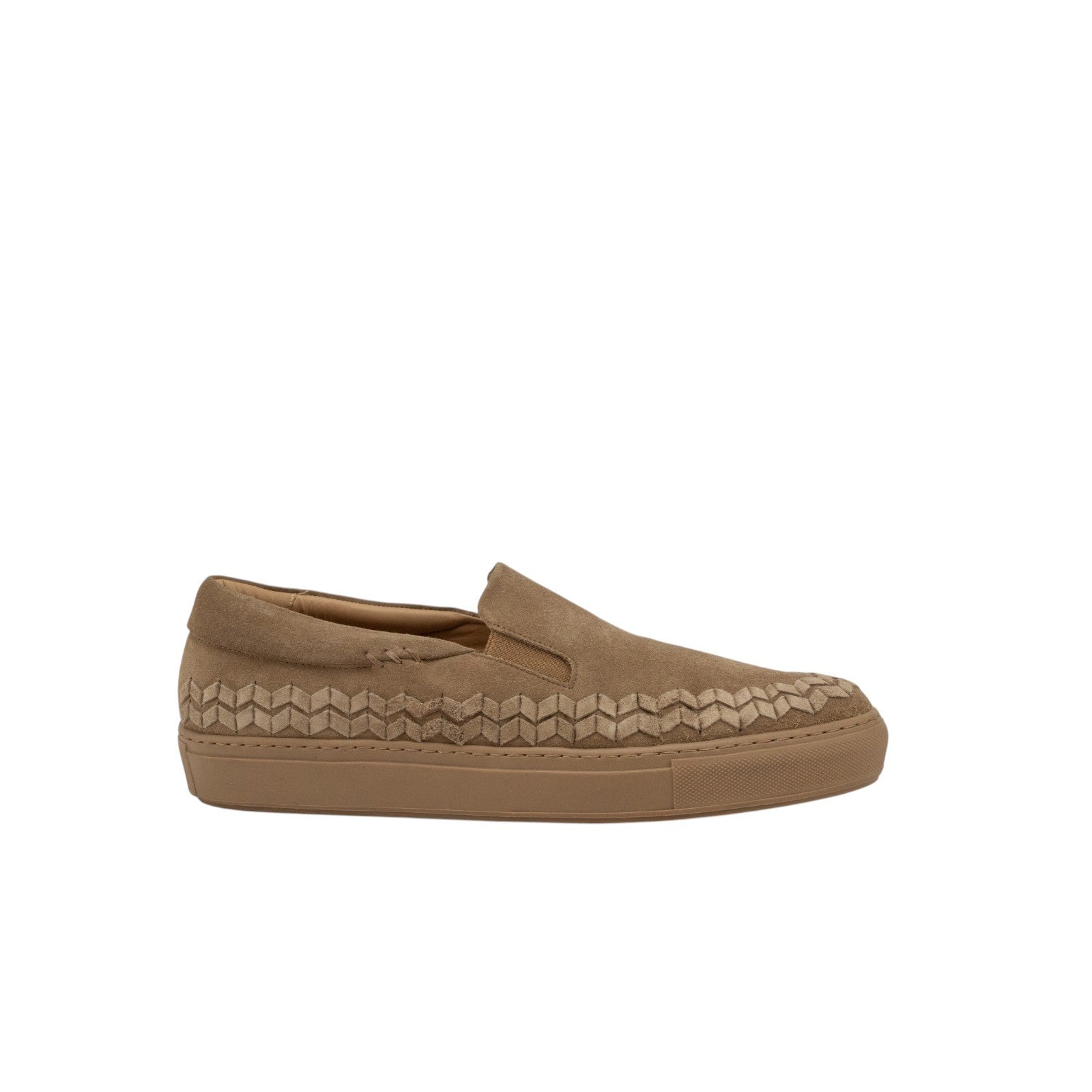 1050$ GIORGIO ARMANI Sneaker Shoes Slip-On Beaver Woven Suede 10 UK  11 US 44 IT