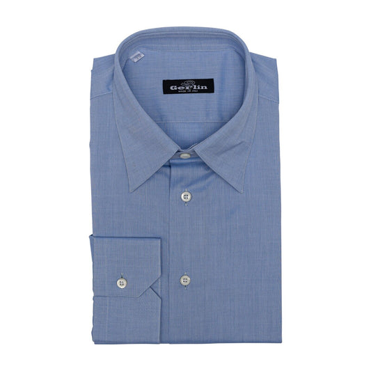 690$ ITALIAN LUXURY GERLIN Shirt Blue Fine Cotton 15.5 - 39 1AM ZILLI