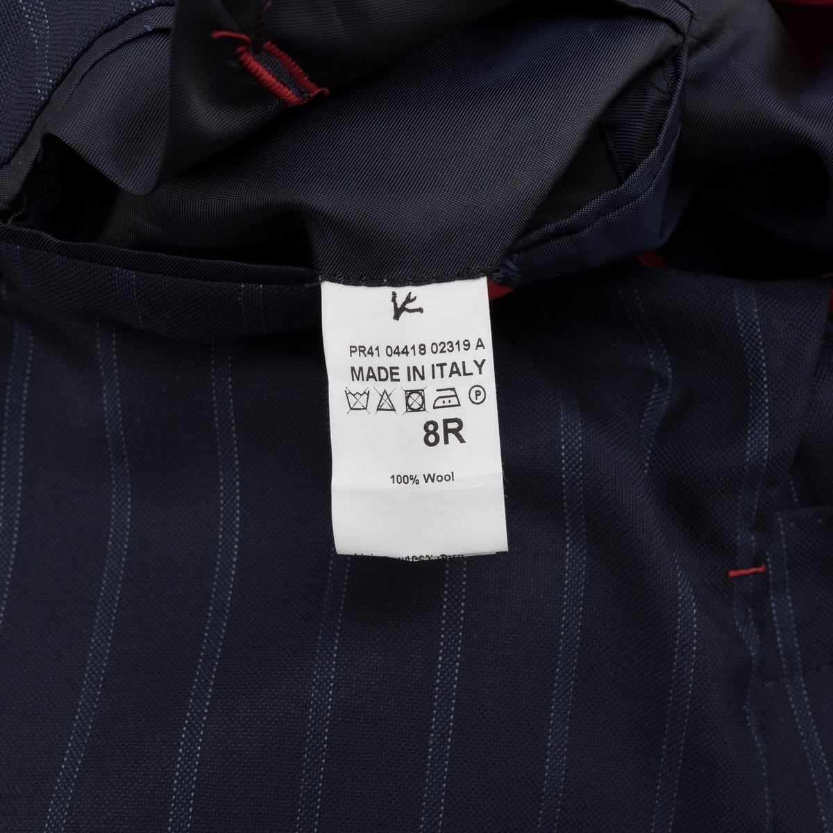 $6850 ISAIA NAPOLI "Capri" Dark Blue Suit Hand-Sewn Fine Wool Striped