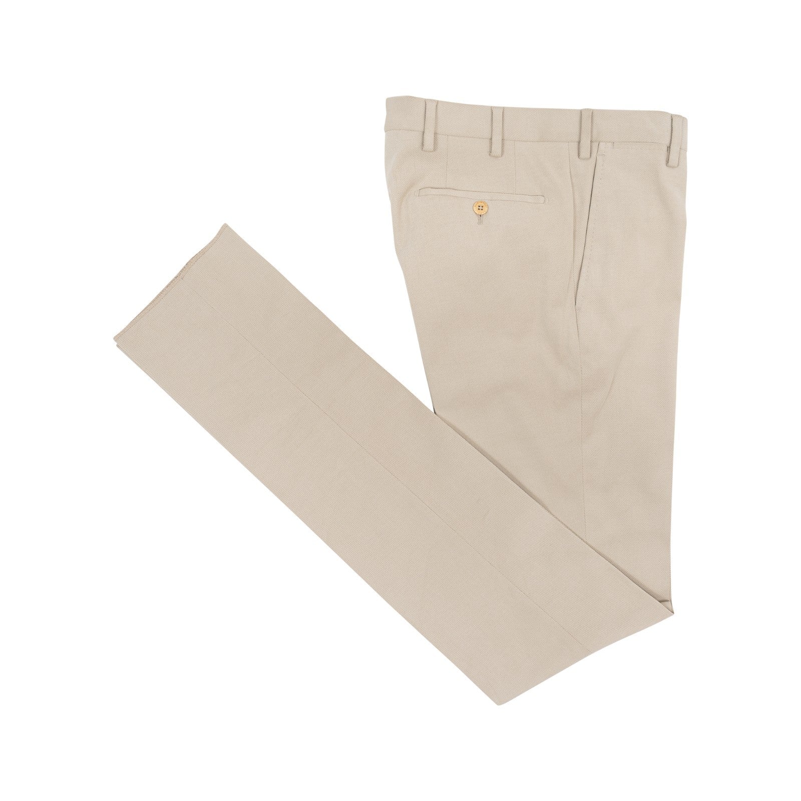 625$ RUBINACCI NAPOLI Beige Trouser Chino Pant Twill Cotton 26 US / 42 EU
