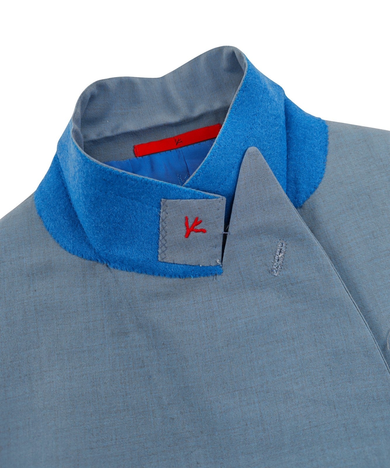 7.5K! ISAIA Blue Double Breasted Sport Coat Cashmere & VICUNA PERU 44 US 54 EU