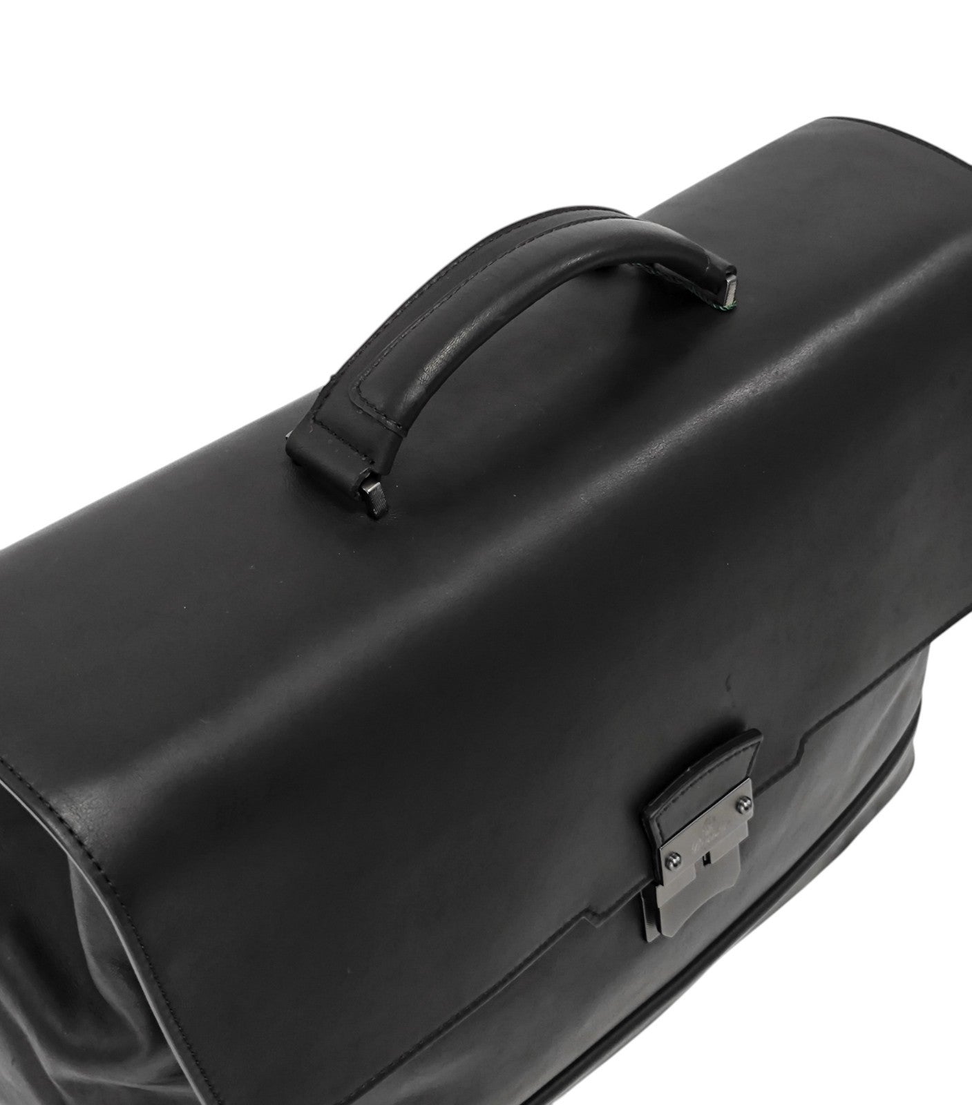 1220$ PINEIDER FIRENZE 1774 "Metro Smooth" Calf Briefcase Work Doctor Bag Black