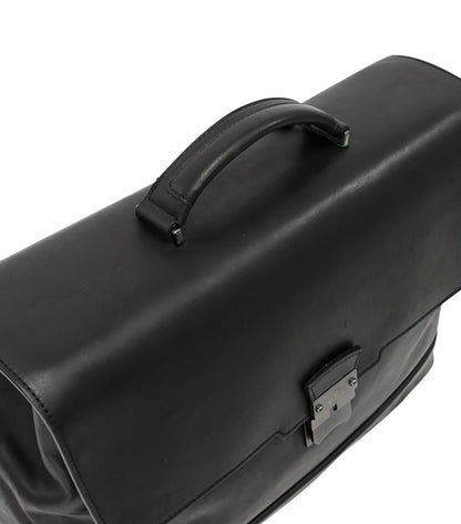 1220$ PINEIDER FIRENZE 1774 "Metro Smooth" Calf Briefcase Work Doctor Bag Black
