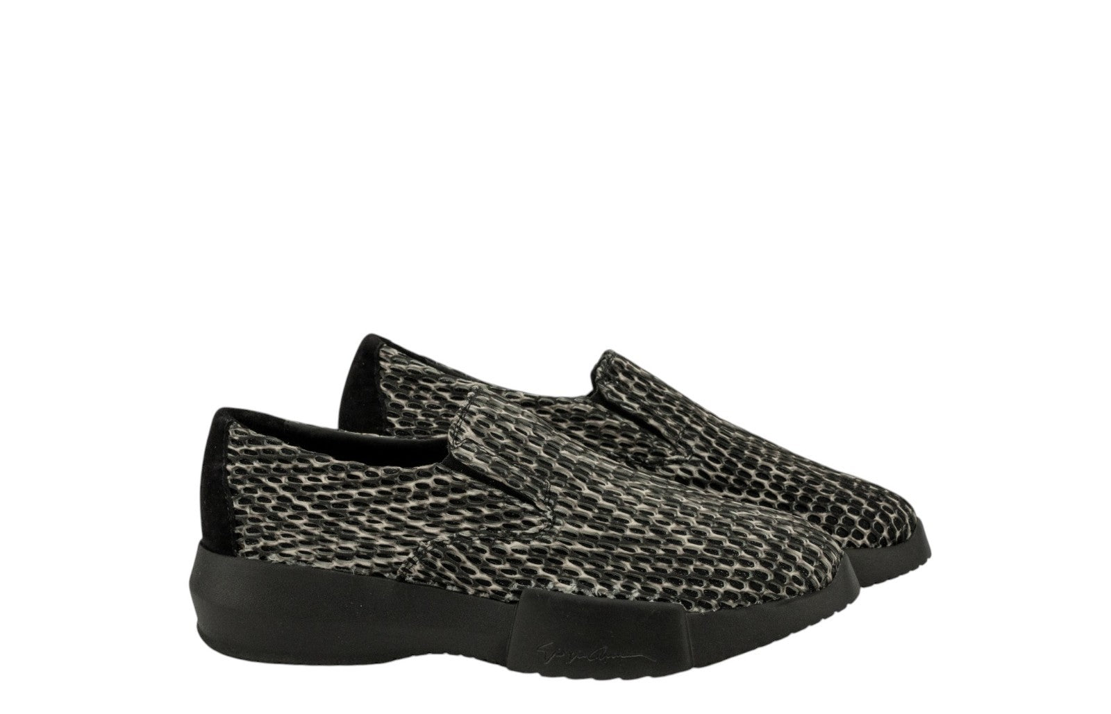 1150$ GIORGIO ARMANI Runway Shoes Woven Mesh Tech + Suede 5 UK / 6 US / 39 IT