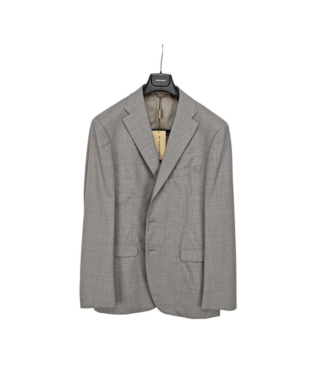 $1450 BURBERRY LONDON Gray Solid Jacket Sport Coat Wool 110's 42 US / 52 EU 7R