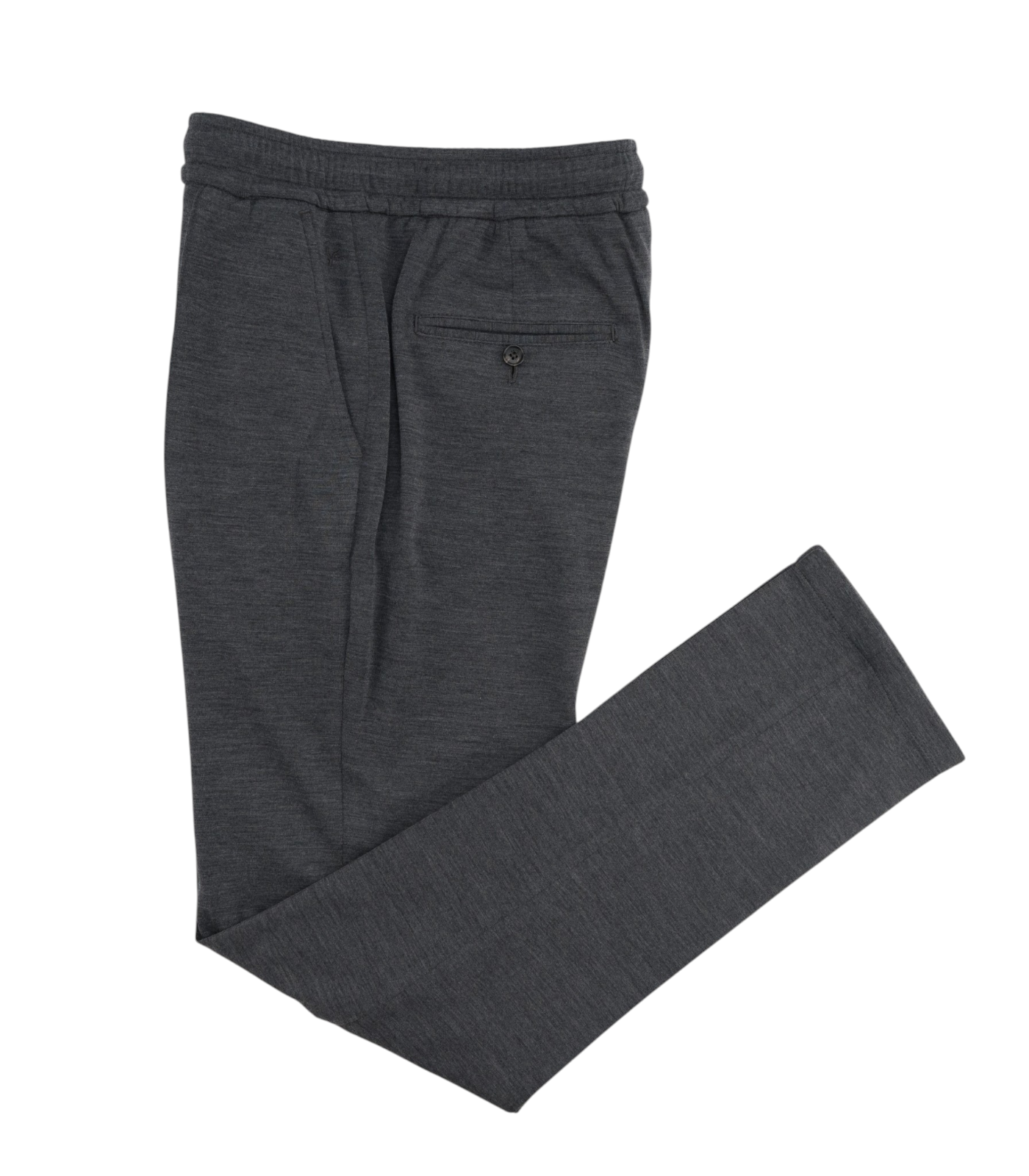1285$ ISAIA "Comfort Project" Gray Drawstring Pant Wool Relaxed Tapered Fit