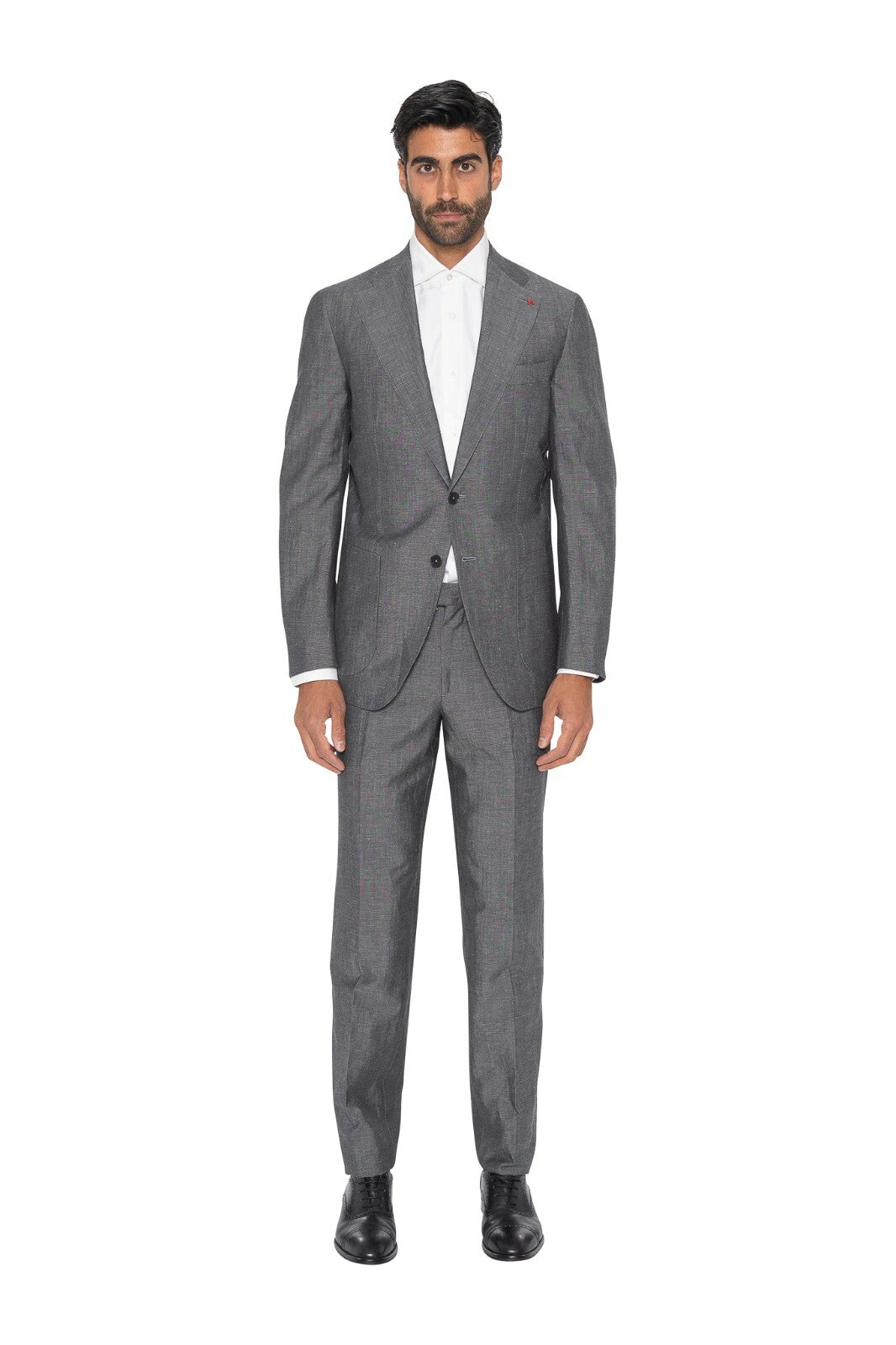 $5800 ISAIA NAPOLI Gray Hand-Sewn Suit Wool & Linen 38 US / 48 EU  8R