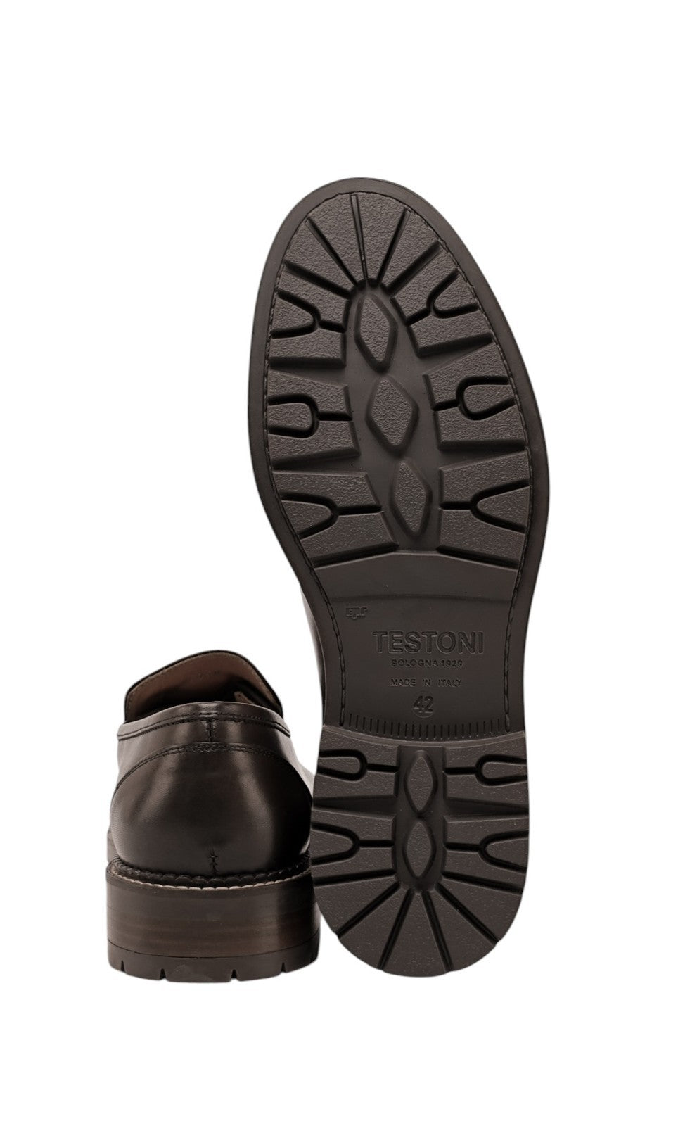 1300$ TESTONI "Camogli" Brown Tassel Loafer Antique Calf 8 UK 9 US 42 IT