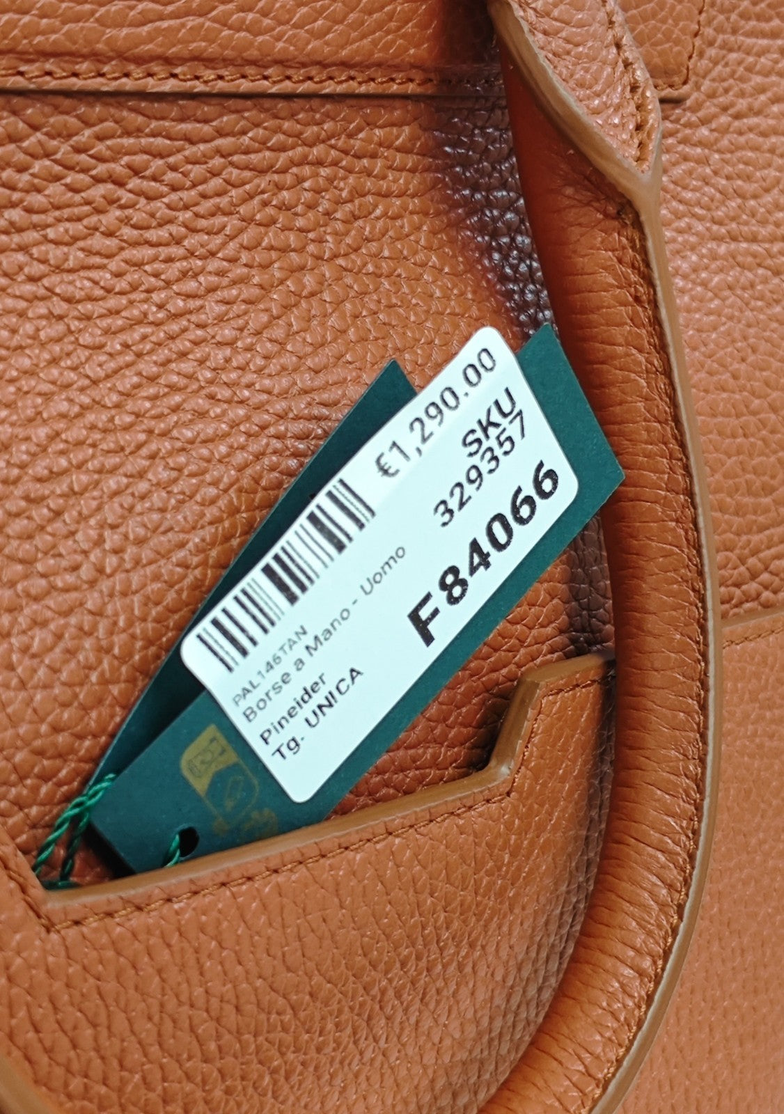 1500$ PINEIDER FIRENZE "Bottolato" PC Briefcase Shopping Tote Bag Grain Calf Rum